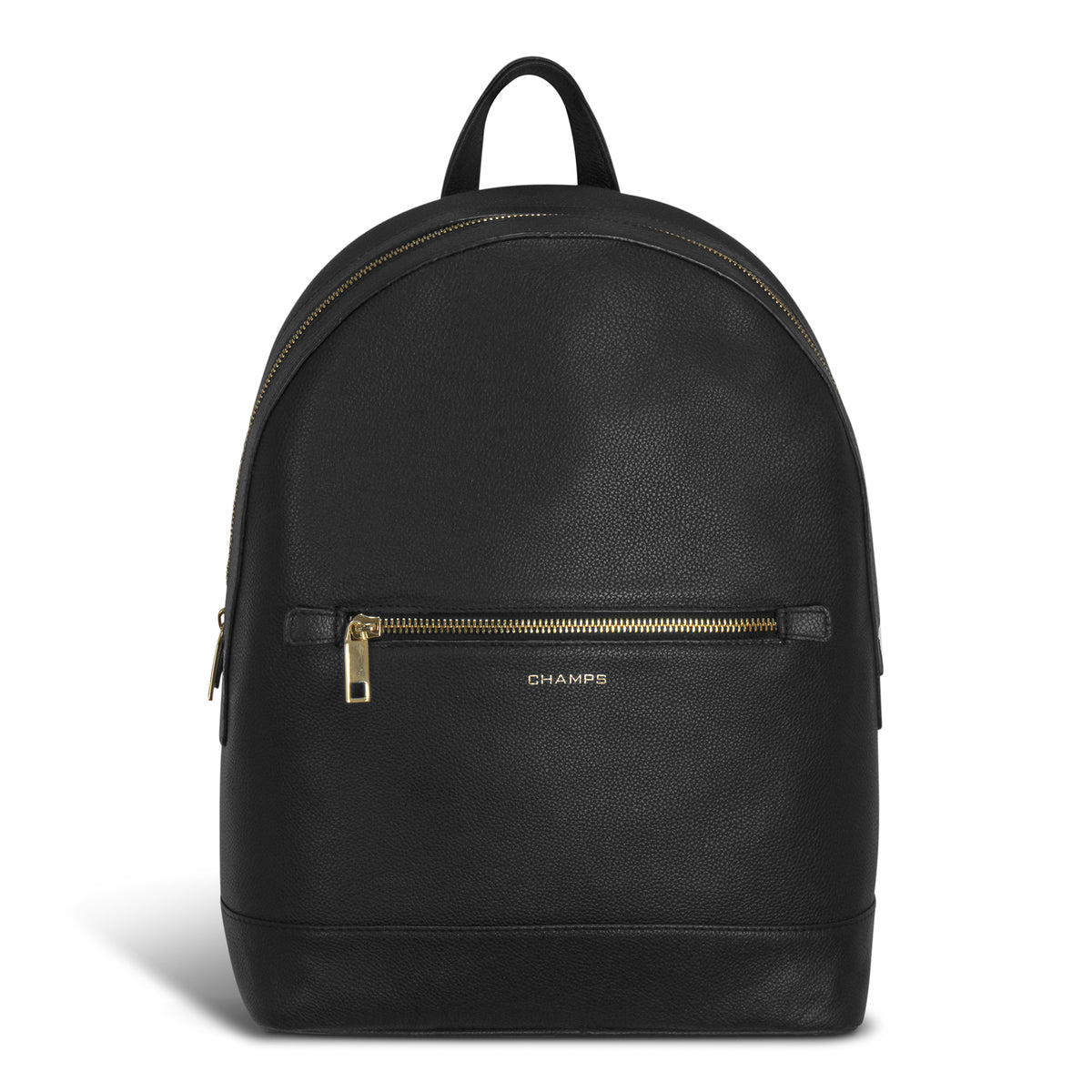 Black leather backpack with gold hardware deals