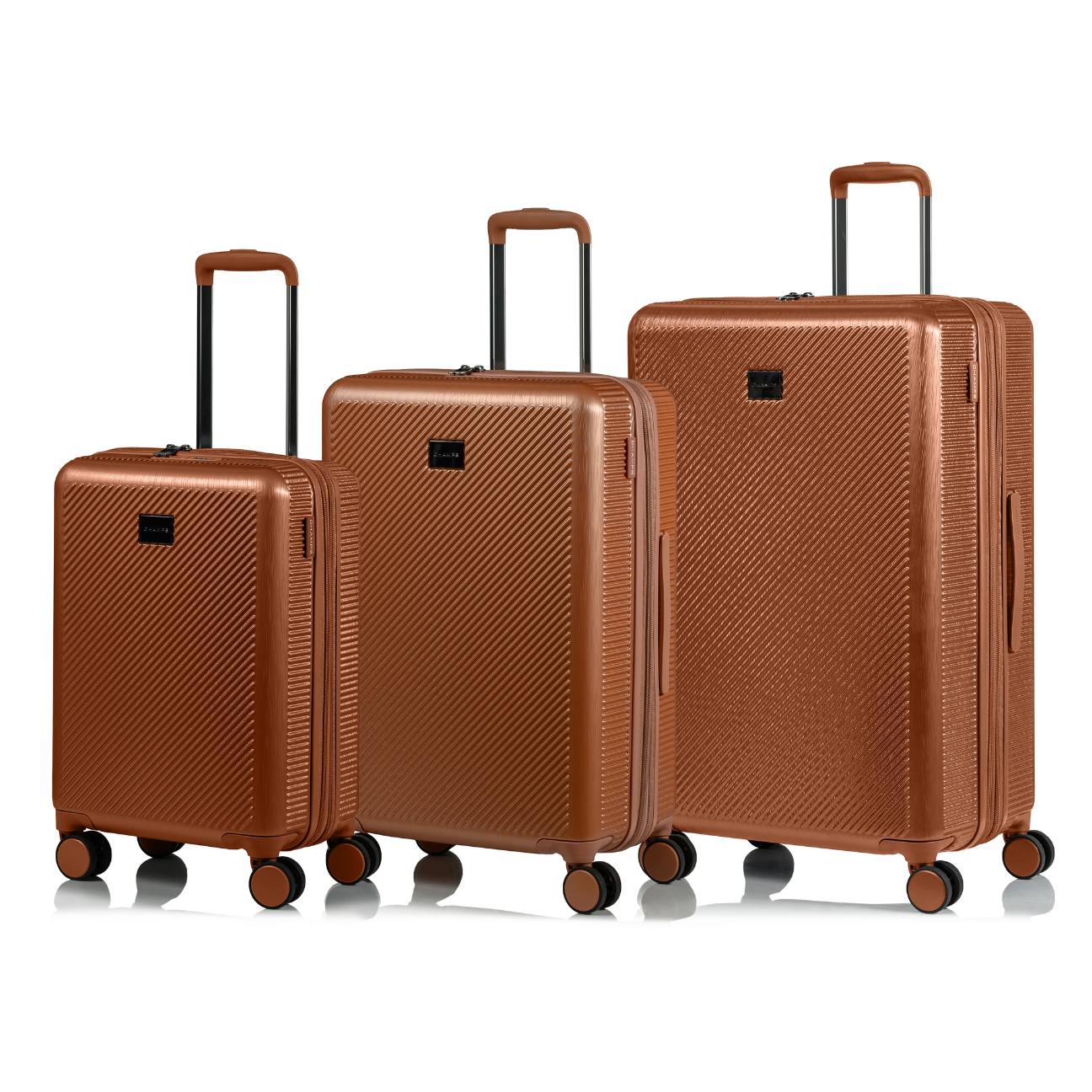 Iconic II 3 Piece Set Rose Gold Champs Luggage