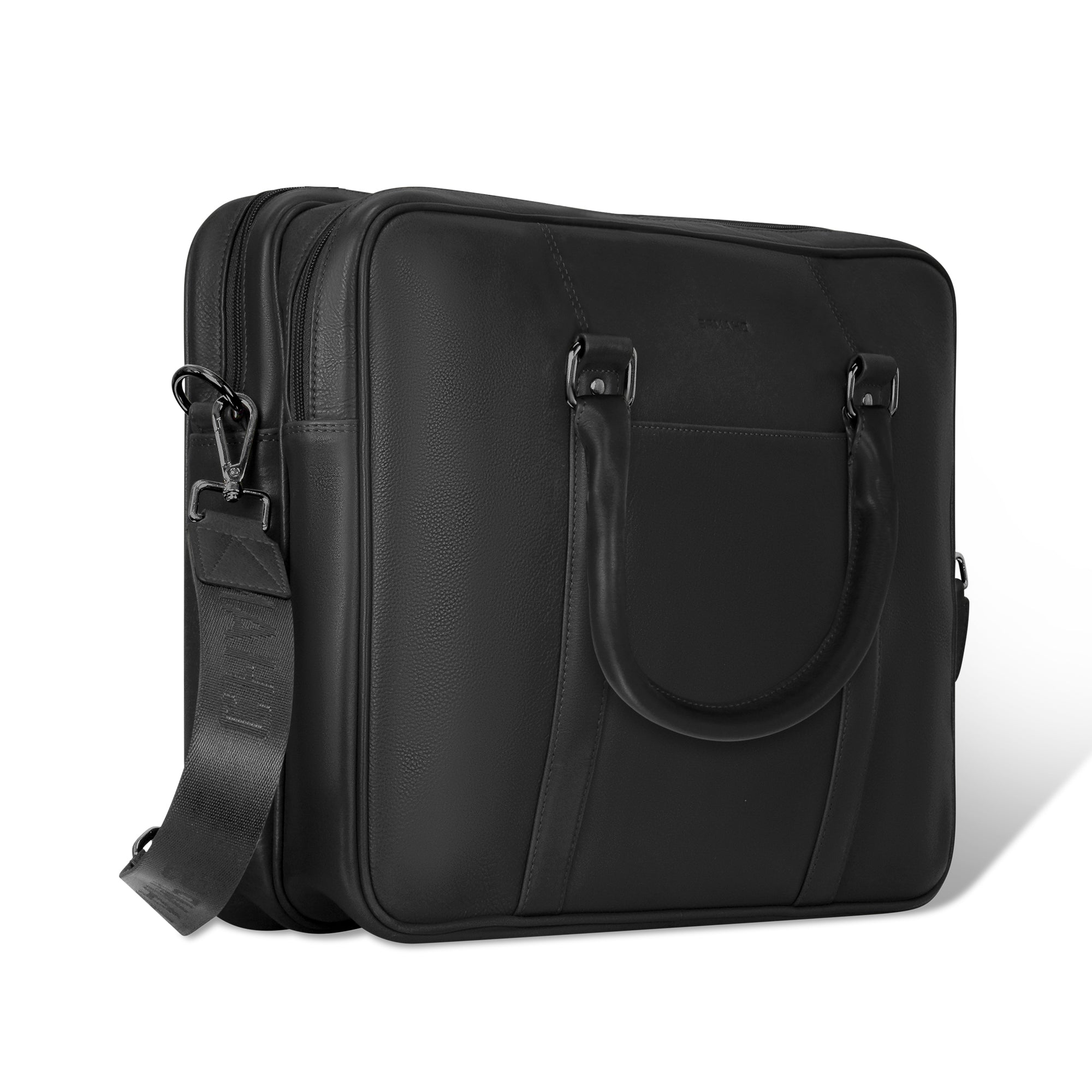 Onyx / Leather Briefcase – Champs Luggage