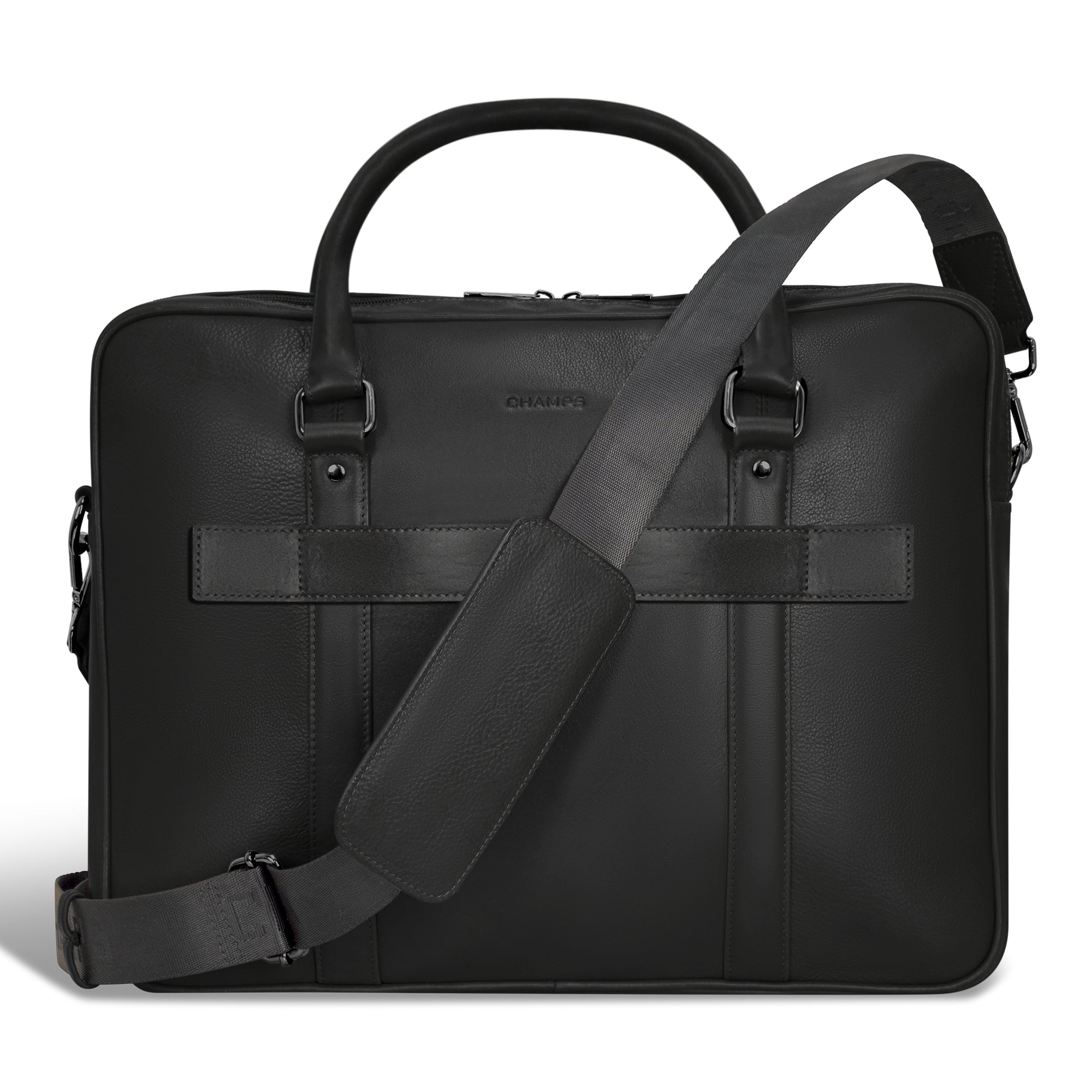 Onyx / Leather Briefcase – Champs Luggage