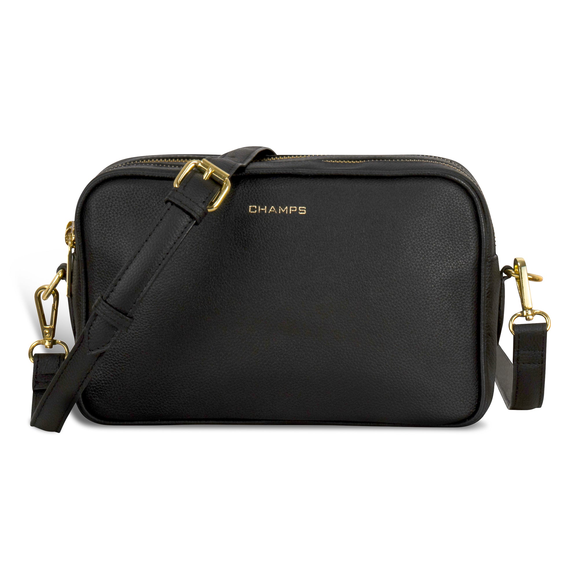 【U LAN】Double Strap Leather Shoulder Bag Gala / Leather Double-Zip Shoulder Bag – Champs Luggage