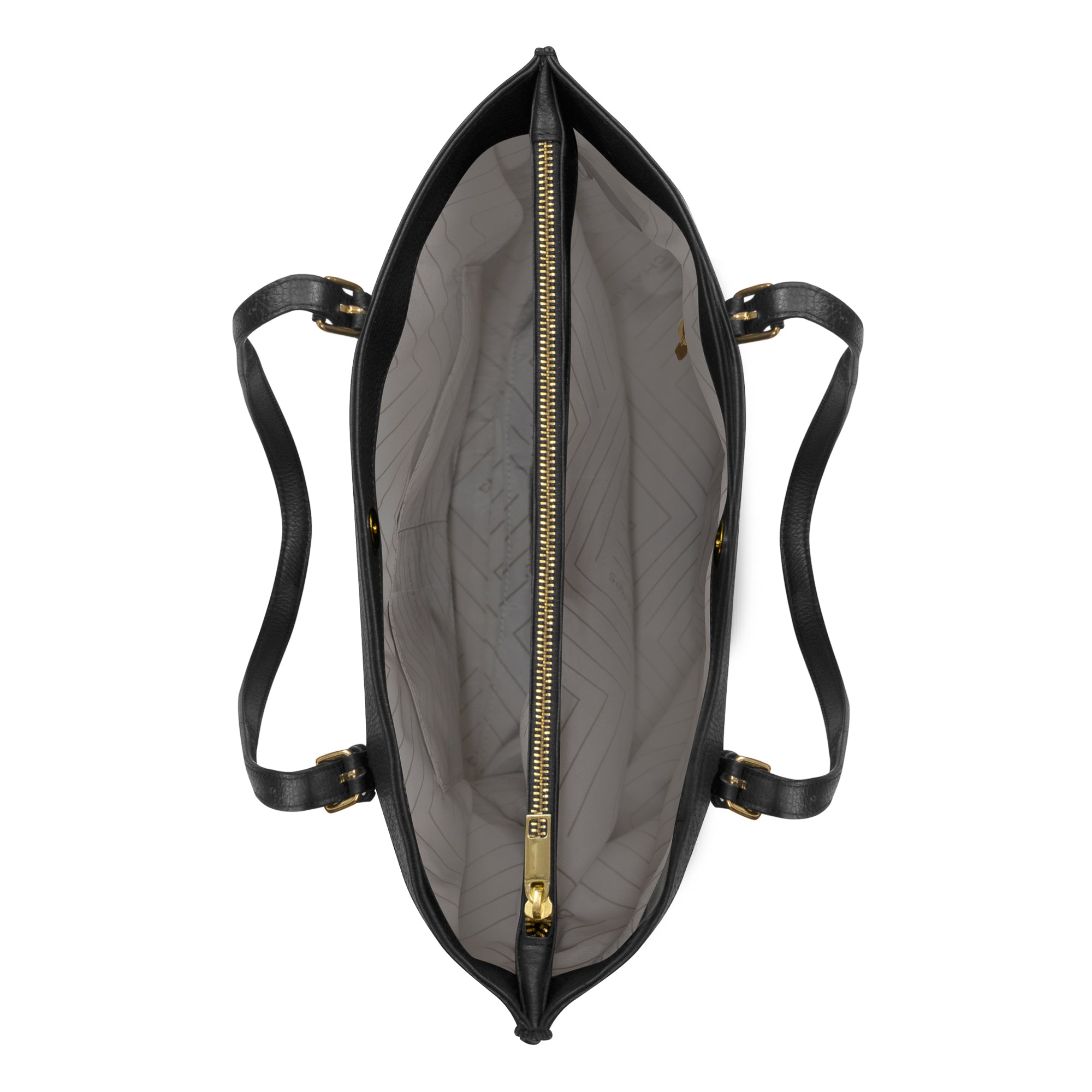 Myledershop Grand Sac Banane En Cuir De Vachette Noir - 3 Compartiments Zippés, Fabriqué à La Main UE
