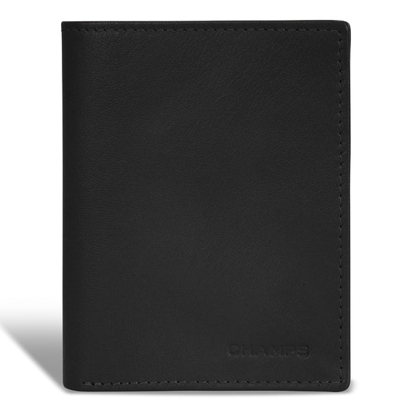 Onyx / Leather Vertical Wallet – Champs Luggage